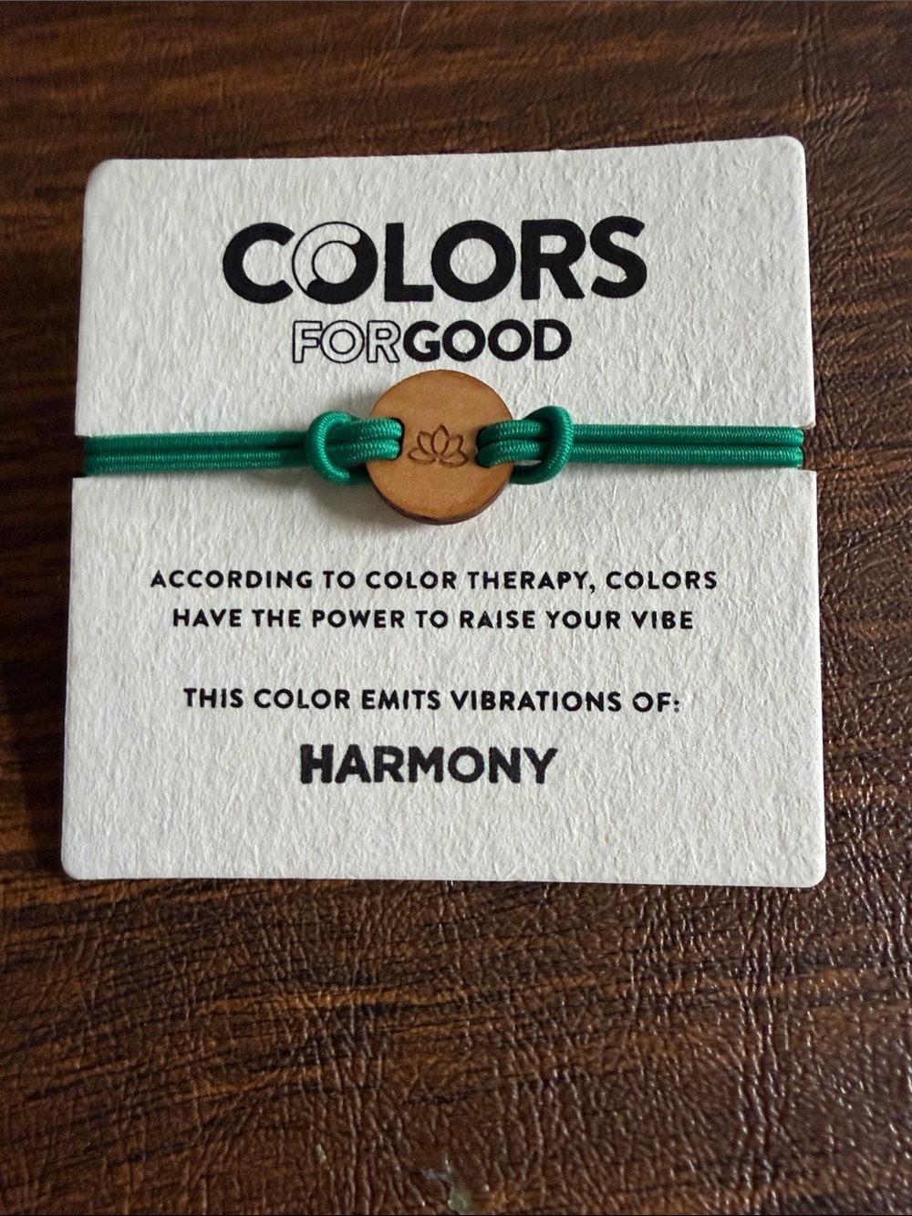 Colors For Good Bracelet POWER HARMONY. Flower petal design. NWT